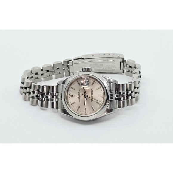 1987 Rolex Date 69160 Lady Stainless Steel Silver Dial with Jubilee Band Watch - Picture 8 of 14